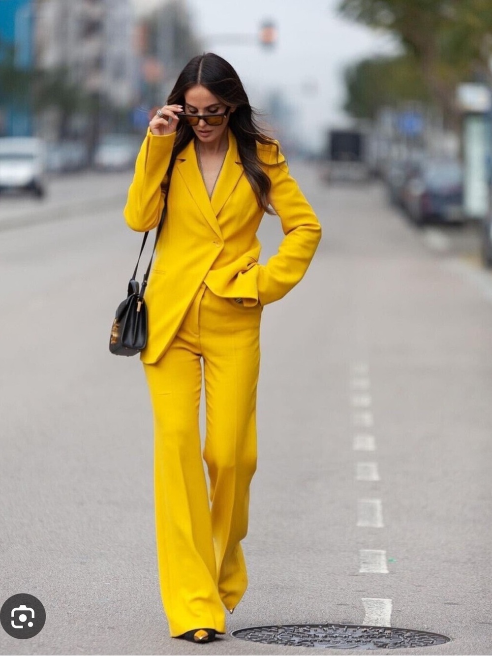 Zara yellow textured flare pants